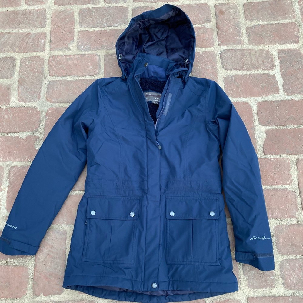 EDDIE BAUER | MED INDIGO|FLEECE LINED PARKA JACKET
